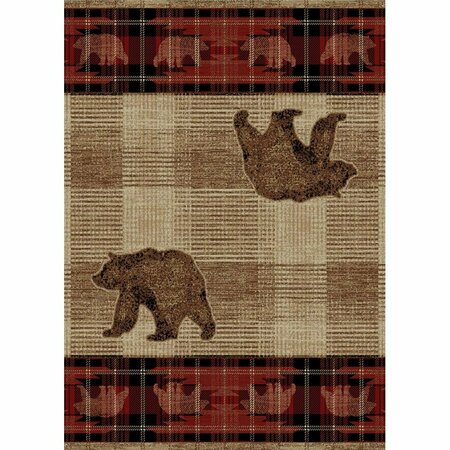 MAYBERRY RUG 2 x 4 ft. American Destination Rocky Point Area Rug, Antique AD9580 2X4